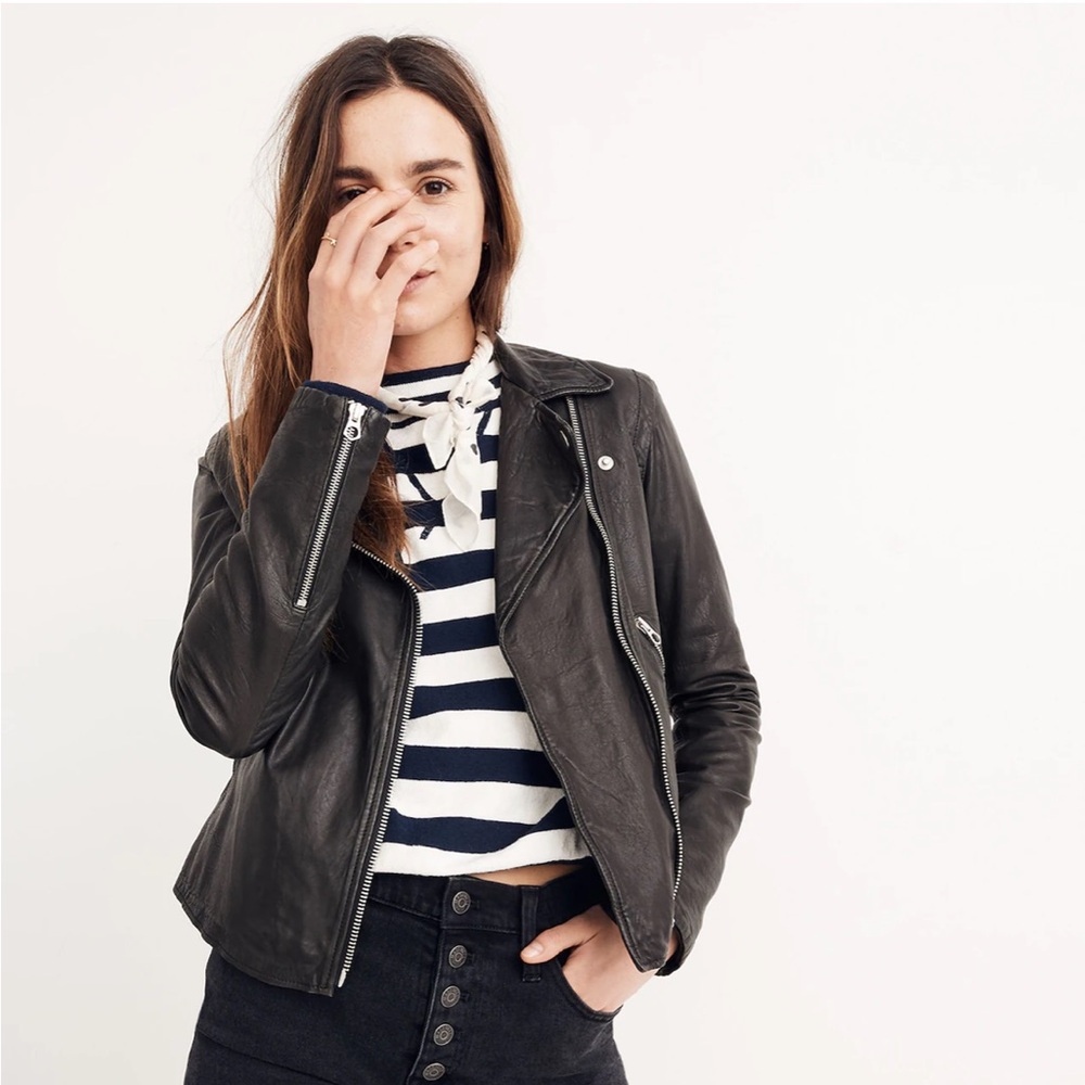 Madewell The Washed Leather Motorcycle Jacket